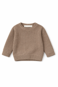 Organic Knit Pullover Sweater - Warm Taupe - Sprout & Fawn