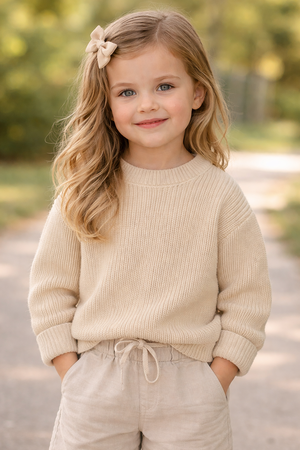 Organic Knit Pullover Sweater - Natural Oat - Sprout & Fawn