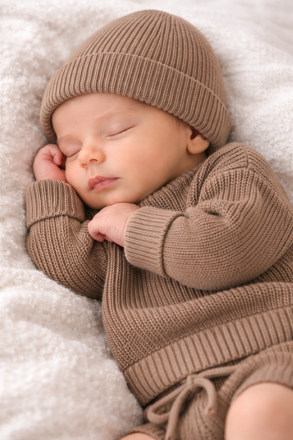 Organic Knit Pullover Sweater - Warm Taupe - Sprout & Fawn