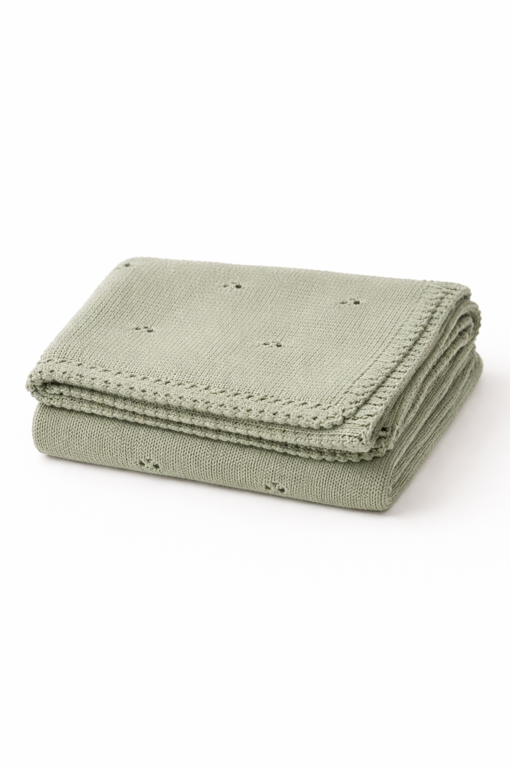 The Organic Heritage Baby Blanket - Sage Green - Sprout & Fawn
