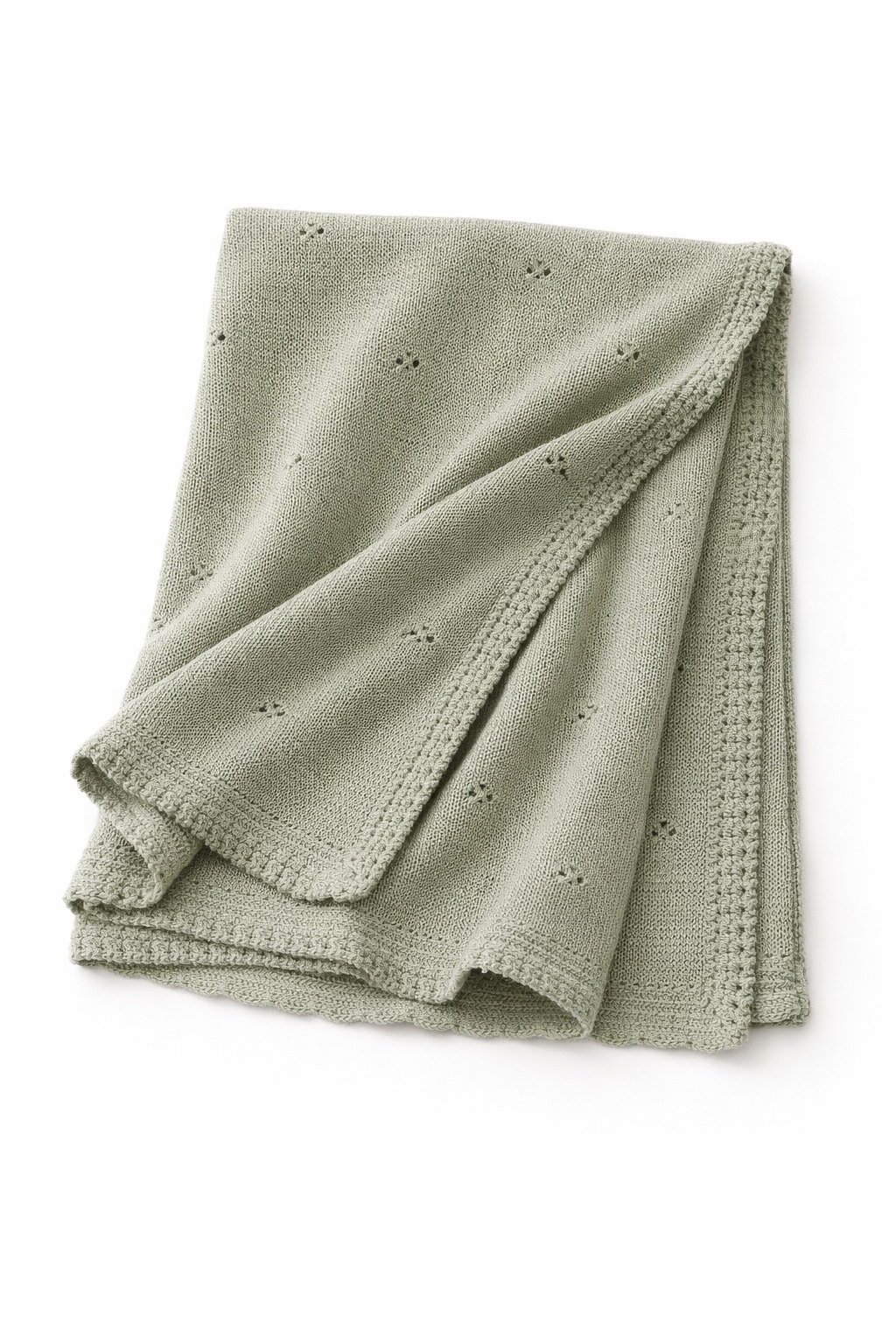 The Organic Heritage Baby Blanket - Sage Green - Sprout & Fawn
