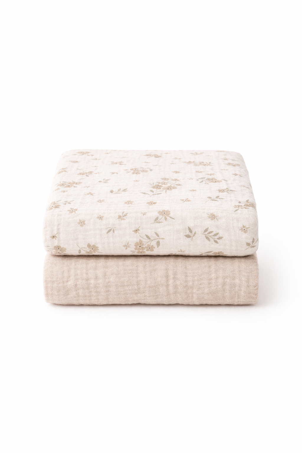 Organic Muslin Swaddle Set – 2 Pack (Neutral + Floral) - Sprout & Fawn