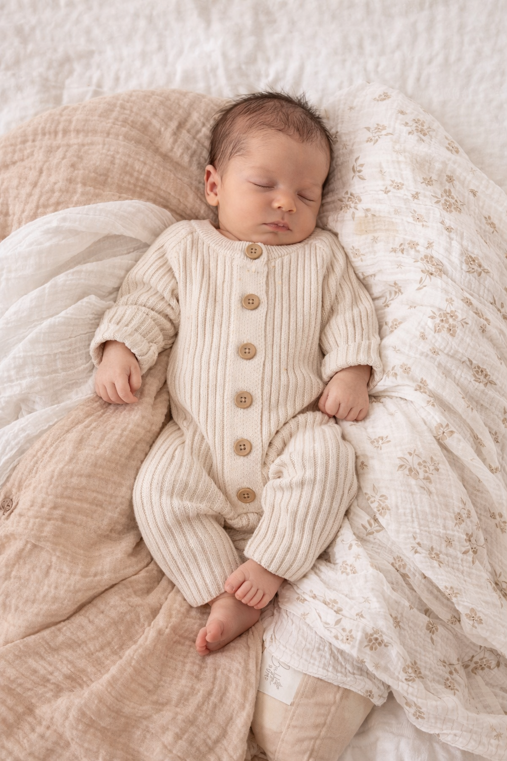 Organic Muslin Swaddle Set – 2 Pack (Neutral + Floral) - Sprout & Fawn