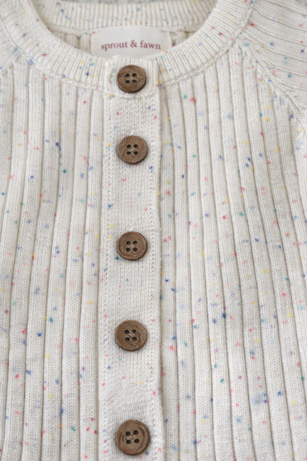 LSpeckled Knit Romper - Oatmeal - Sprout & Fawn