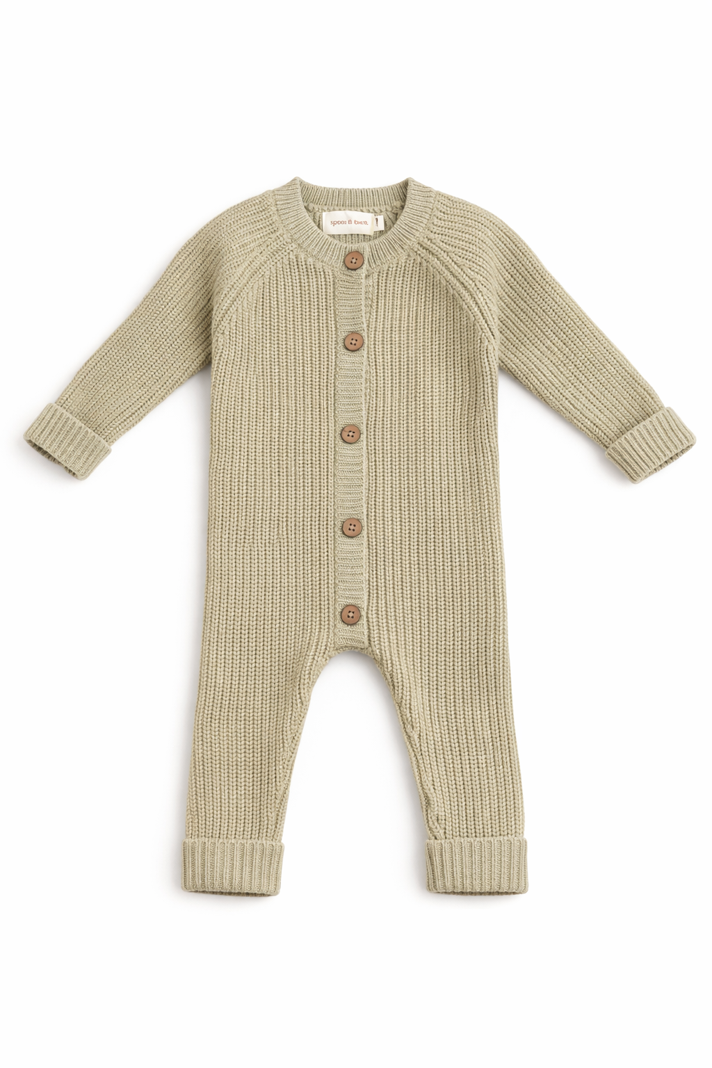 Soft Sage Ribbed Button-Up Romper - Sprout & Fawn