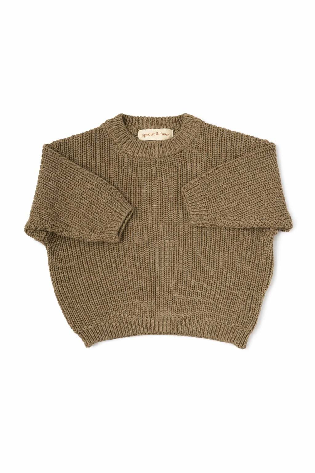 Chunky Knit Sweater | Neutral Collection - Olive Oat - Sprout & Fawn