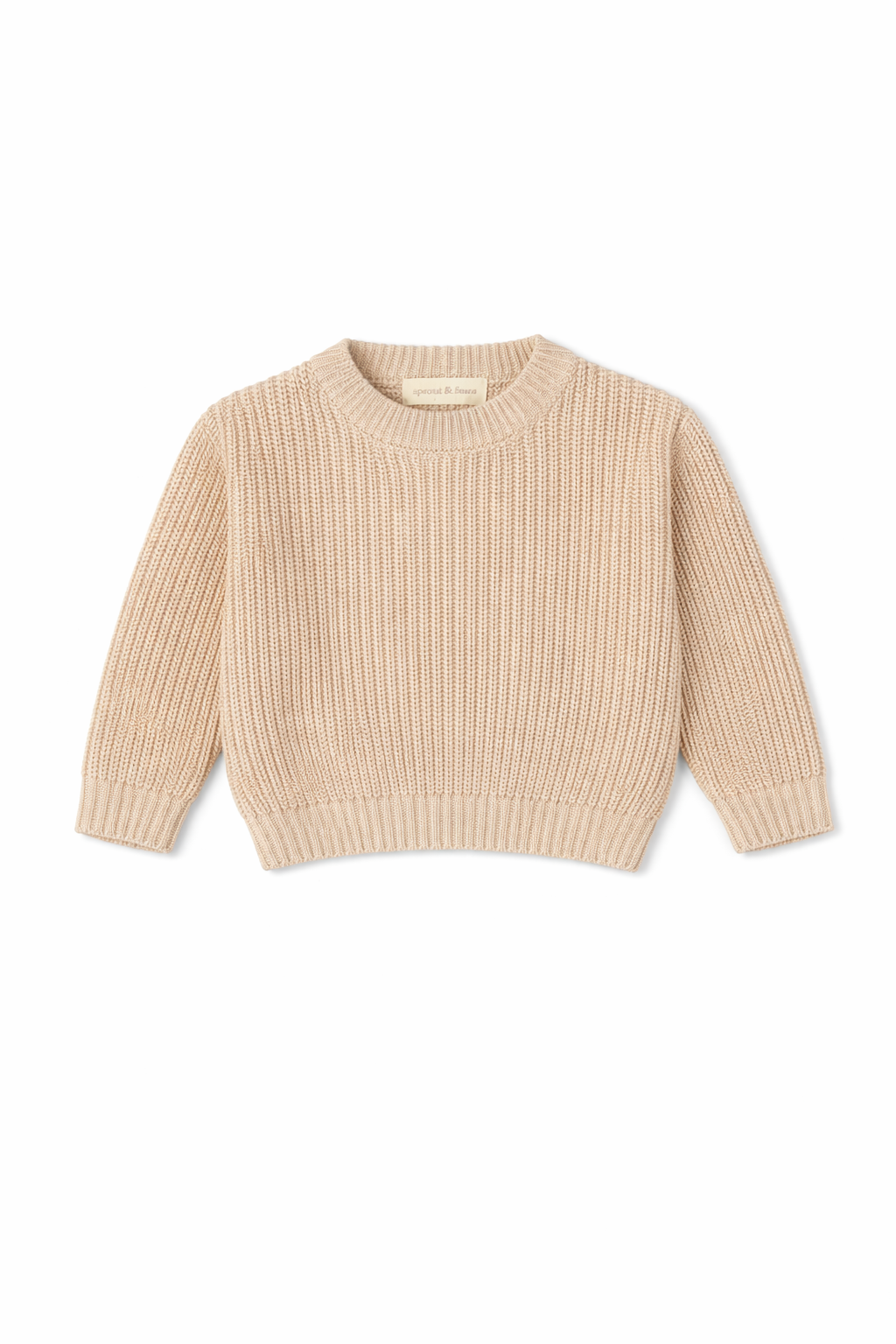 Chunky Knit Sweater | Neutral Collection - Sandstone - Sprout & Fawn