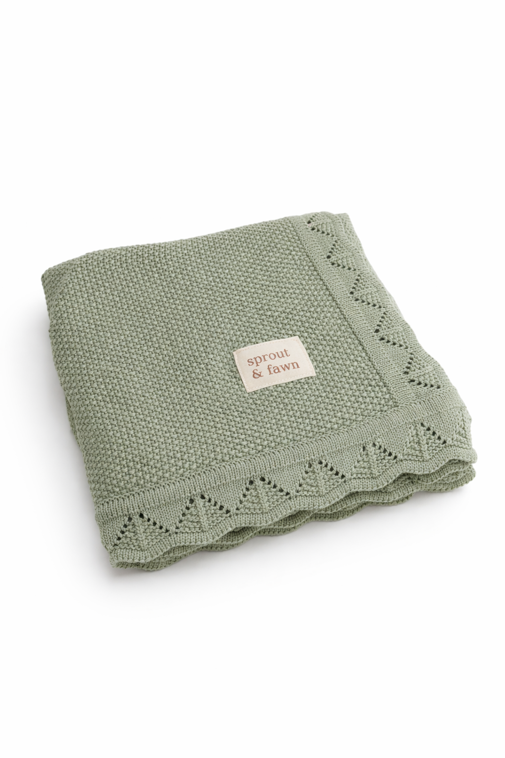 Sage Meadow Knit Baby Blanket - Sprout & Fawn
